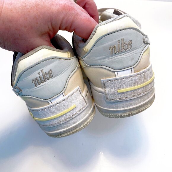 Nike Air Force 1 Shadow Sail Light Silver Citron Tint, Size 8 - Picture 5 of 8